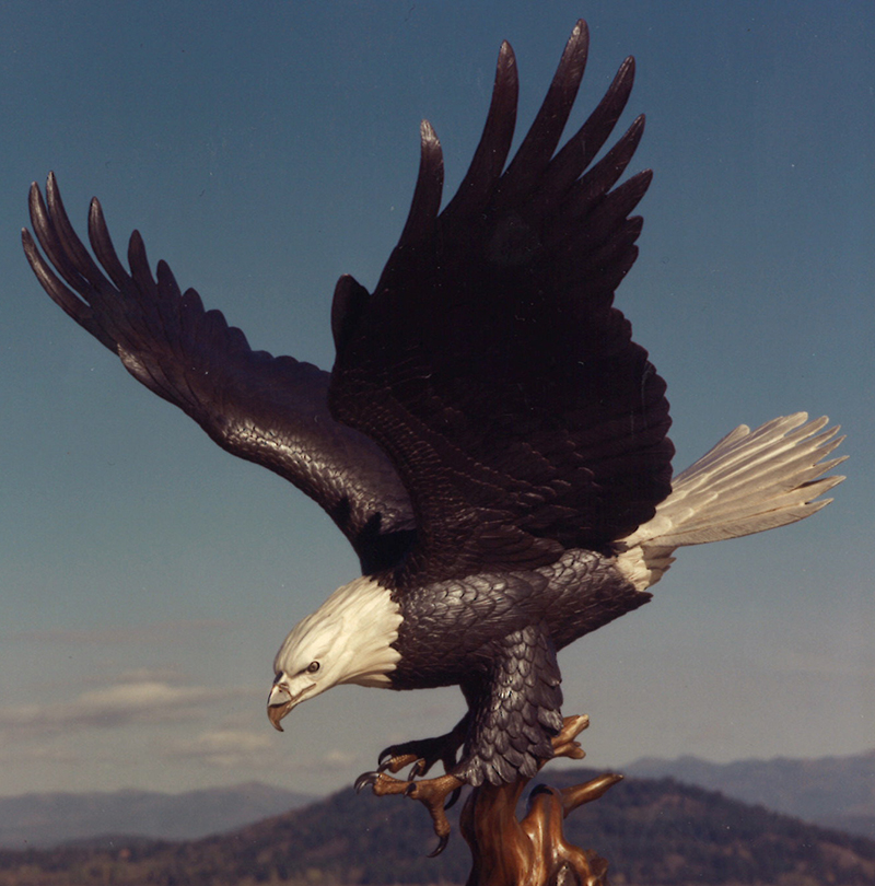 United Heritage eagle sculpture